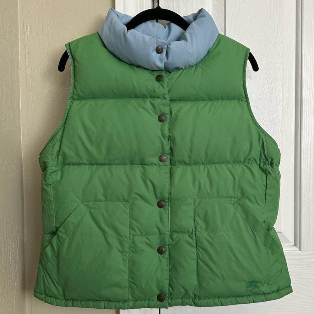 Vintage Ralph Lauren Polo Jeans Co. Reversible Puffer Vest - RL-67 Blue/Green L‎